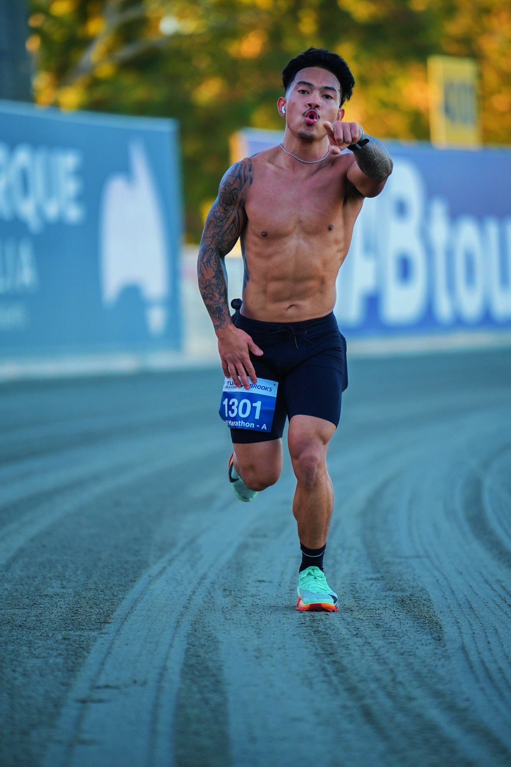 Jobert running a race